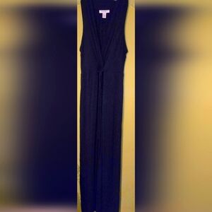 Motherhood Maternity Womens Size Small Sleeve Black V Neck Long Stretch Dress